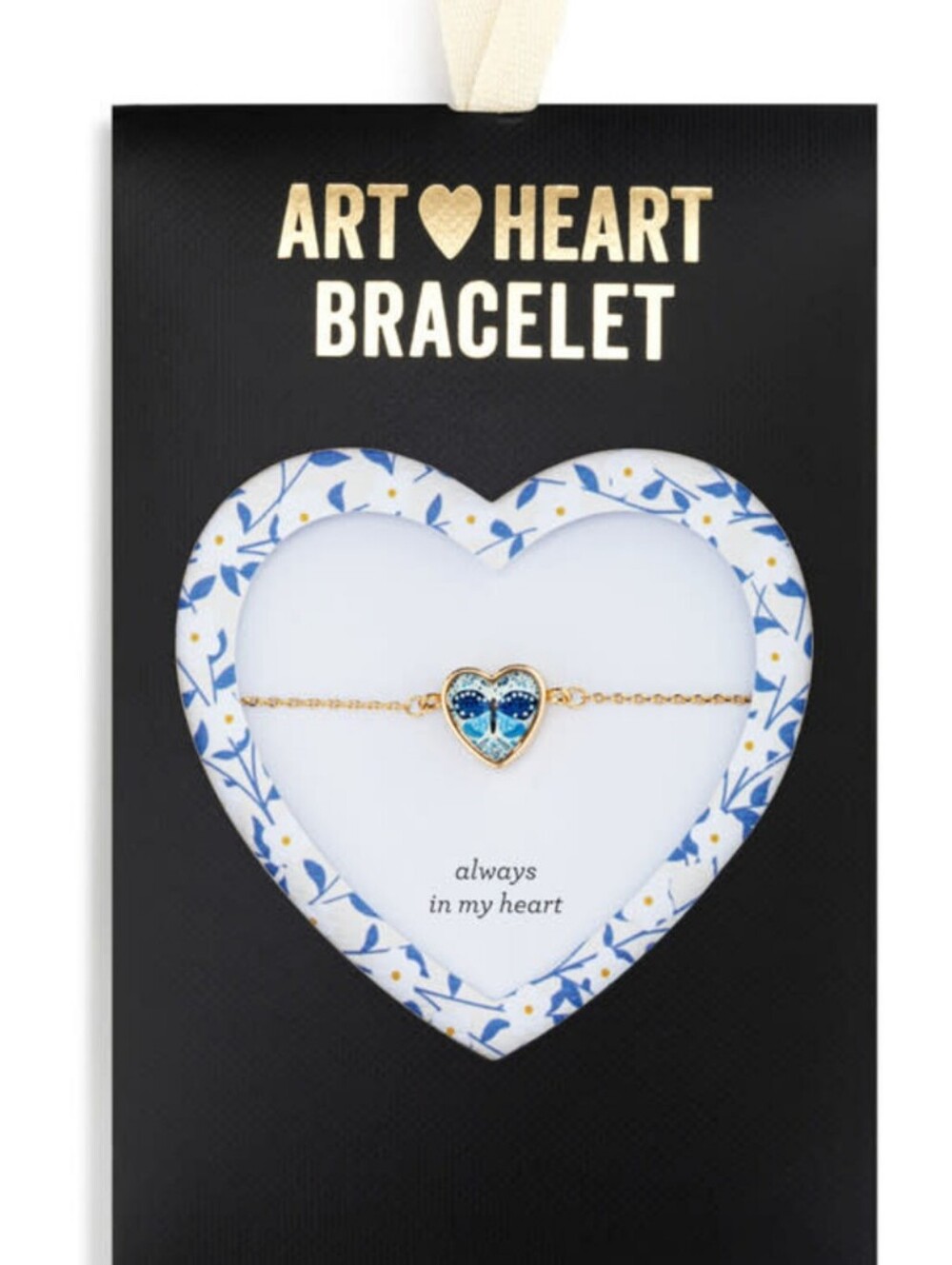 Demdaco Black and Gold Curated Hearts Jewelry Packaging